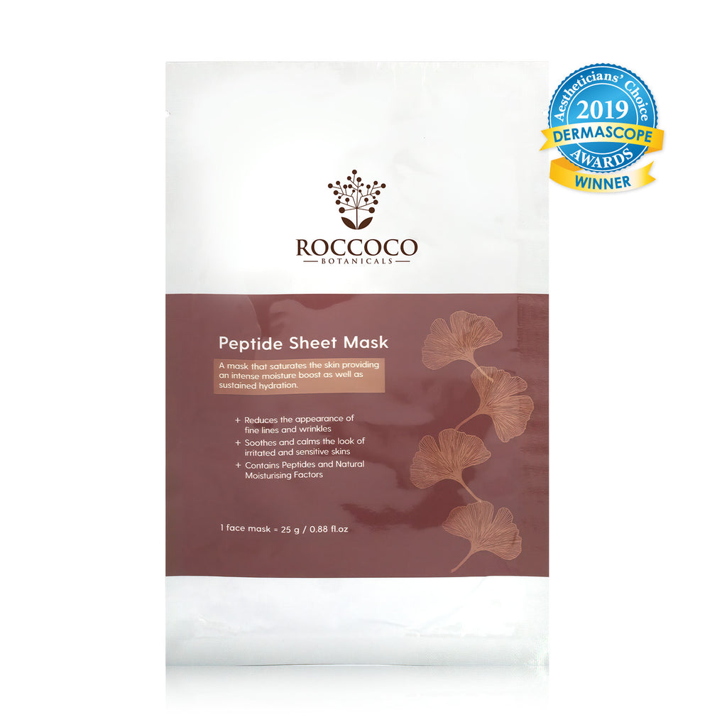 Roccoco Botanicals Peptide Sheet Mask